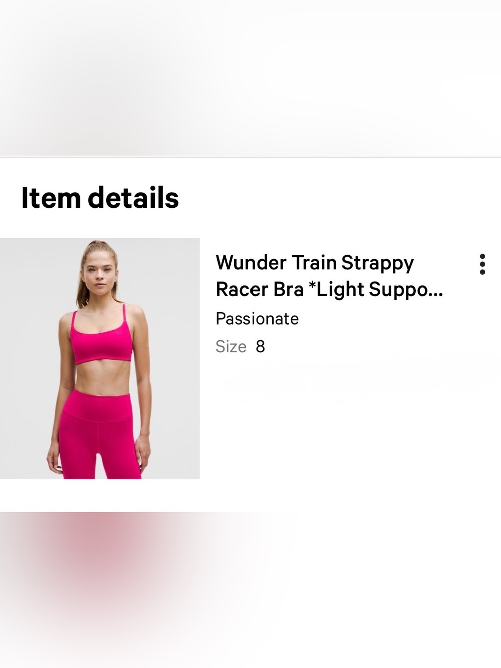 lululemon athletica Wunder Train Strappy Racer Bra - Passionate Pink